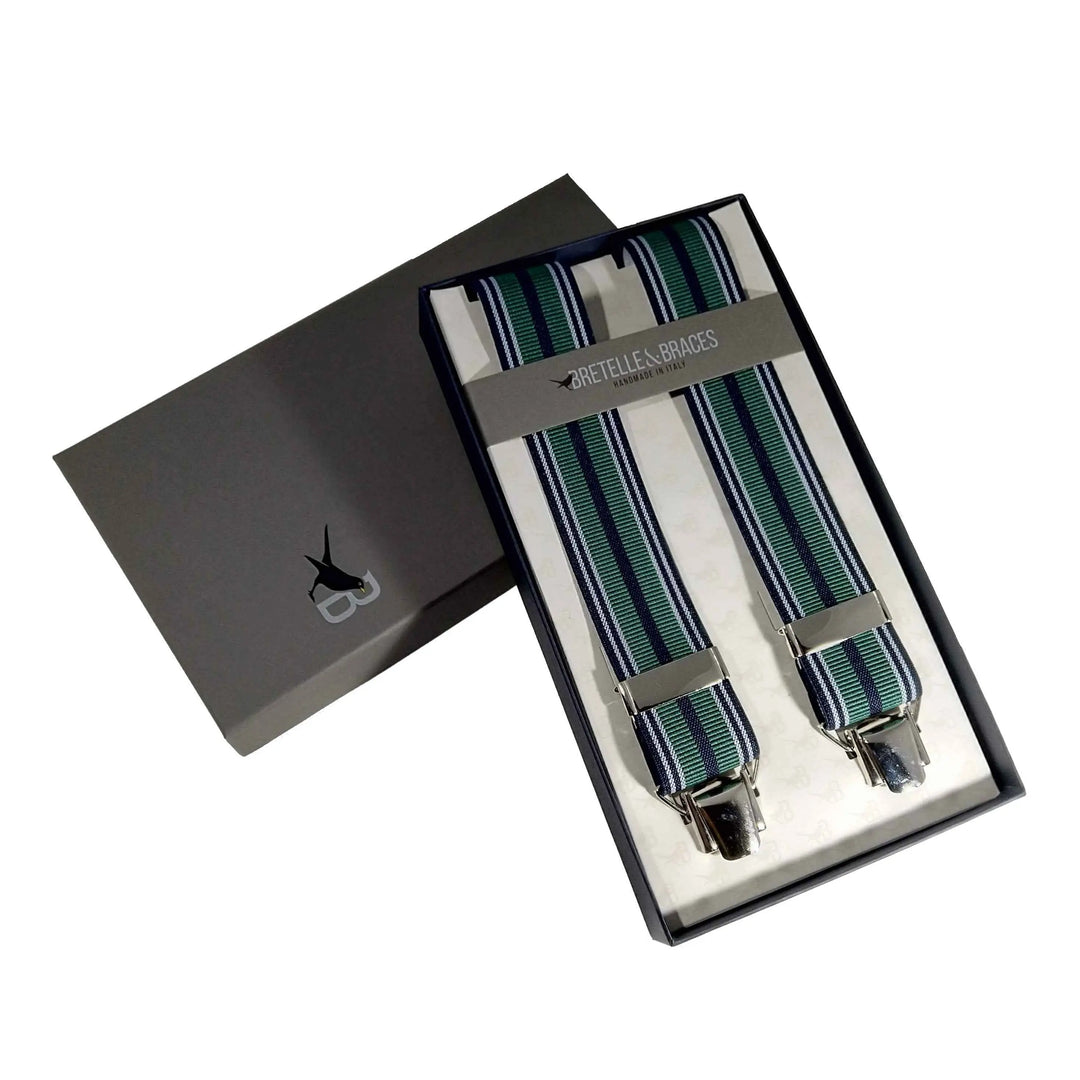 Bretelle&Braces - art. 1204 regimental blu/verde