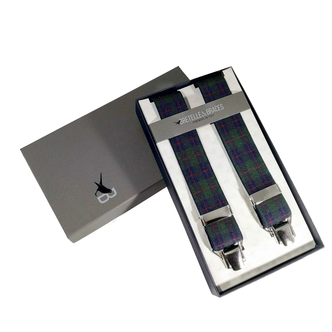 Bretelle&Braces - art. 1204 scozzese verde/bordeaux